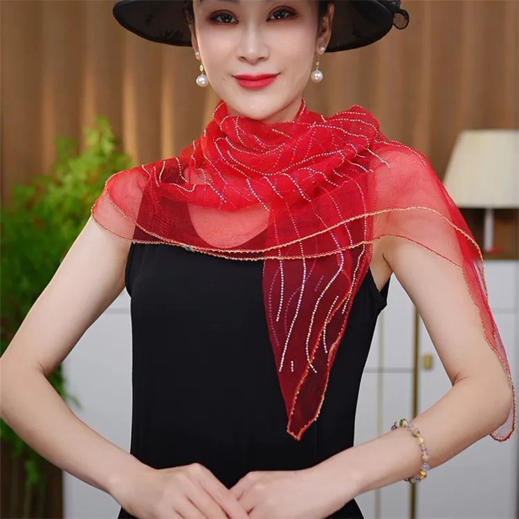 韩版新款时尚头巾夏季百搭女士围巾轻薄方巾