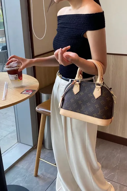 LouisVuitton/路易威登经典老花贝壳bb手提腕挎包