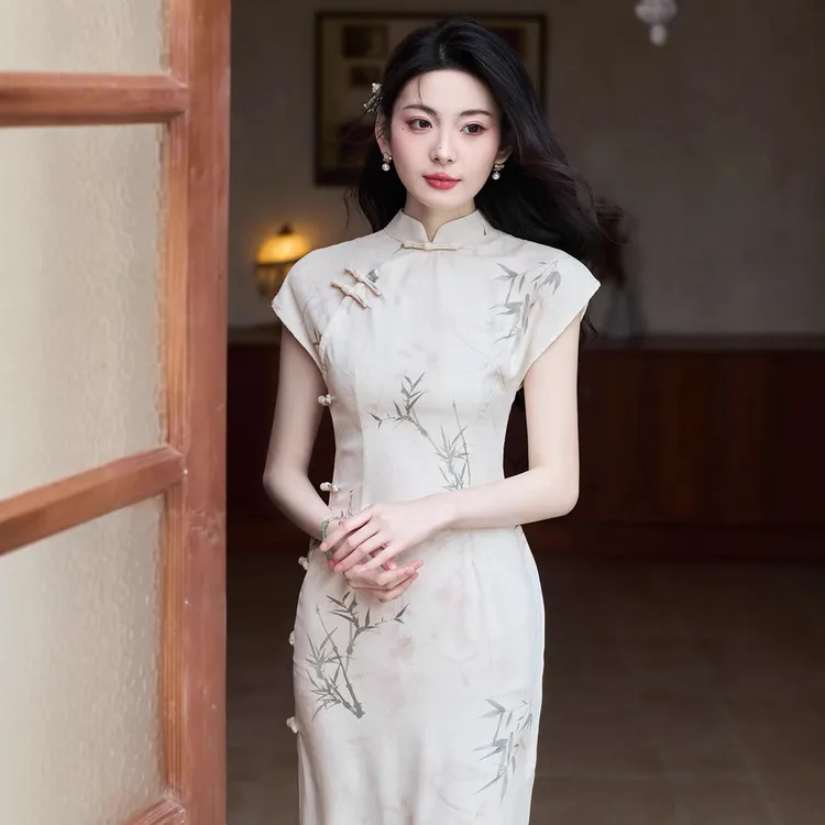 贝之韵旗袍2025新款夏季新中式改良连衣裙高端修身年轻款少女日常