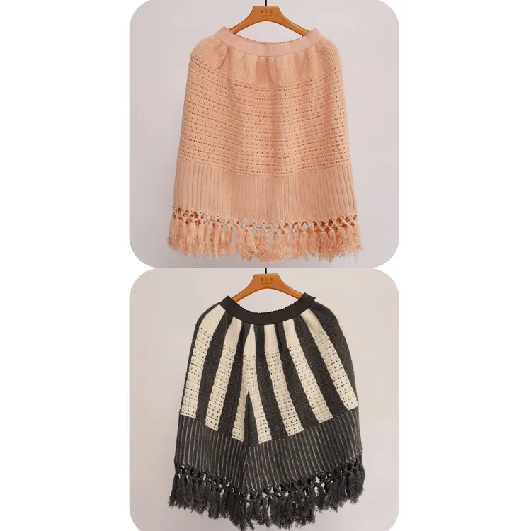 璇之恋·王璇【每每裙】灰色条纹/裸粉色   