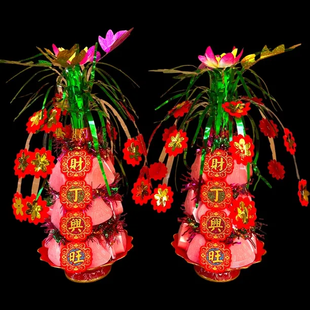 中秋折塔家用桃花果冻盘材料包送视频教程