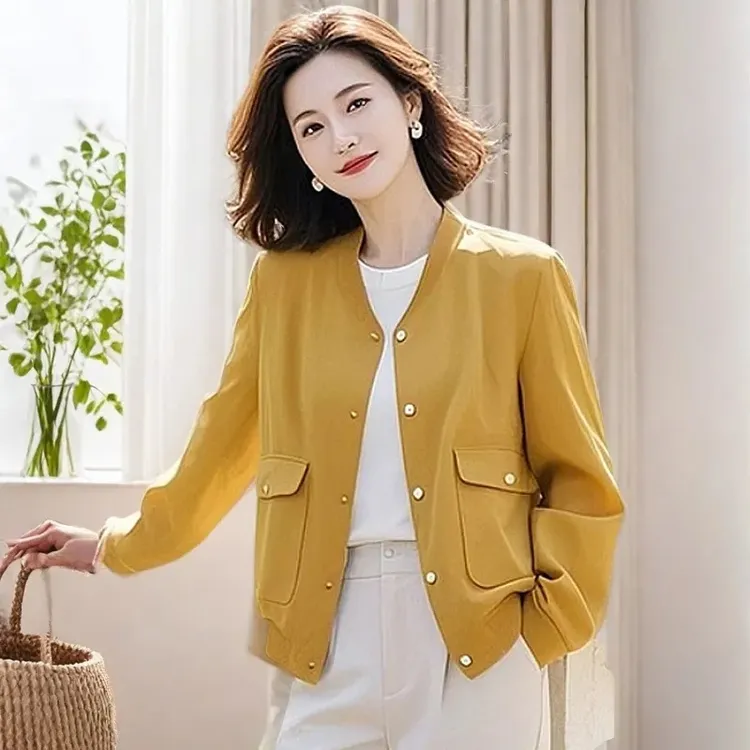 2025早春新款女装小个子慵懒风设计感休闲百搭棒球服宽松夹克外套