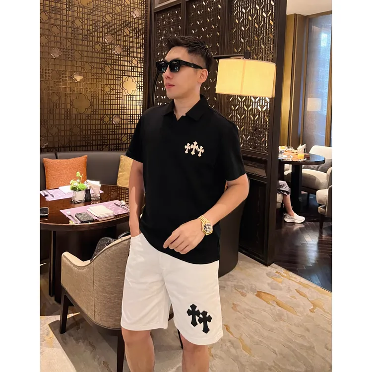【CH梵文海鸥领】夏日薄款弹力舒适抗皱舒适男士短袖Polo衫WXWG381