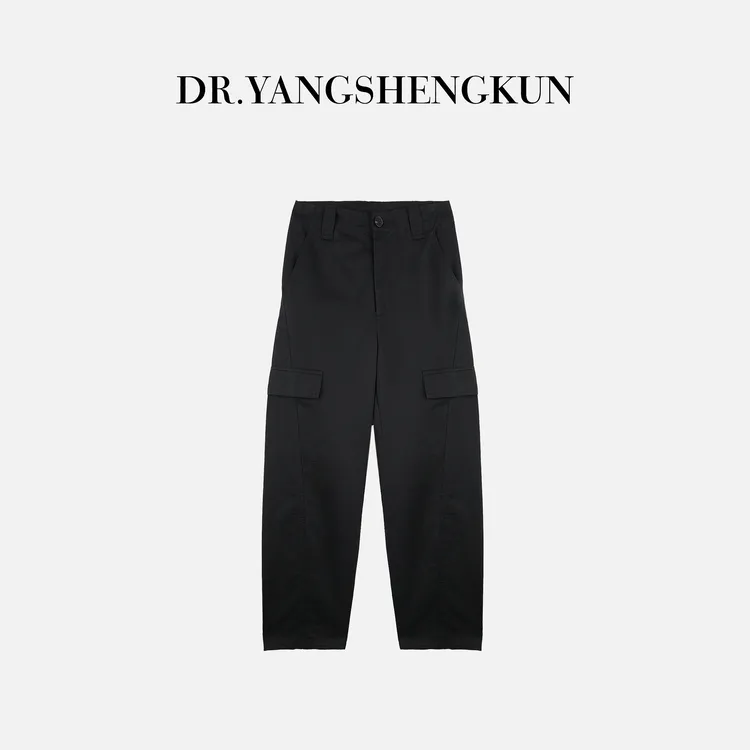 杨圣坤2025秋季新品美式复古直筒窄版棉质工装休闲裤女SL2581112