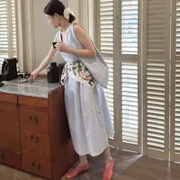 【丽姐女装】带包背心裙｜韩系色调 一件搞定干净氛围感穿搭Q51060