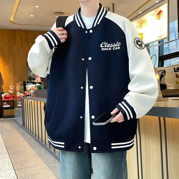 春秋季新款棒球服青少年痞帅风外套潮流高品质时尚舒适夹克衫