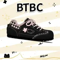 BTBC【个人品牌！ 喵喵猫！】2025秋季百搭休闲小白鞋软底德训鞋ins风