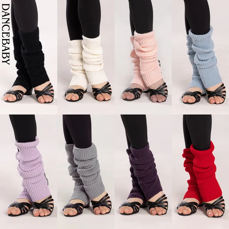 dancebaby拉丁舞配饰袜套四季可穿舞蹈袜子跳舞长筒保暖护腿袜套