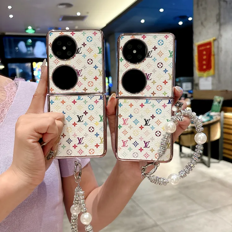 皮质华为PuraX高档Pocket2适用OPPO折叠屏手机壳三星zflip6防摔N3
