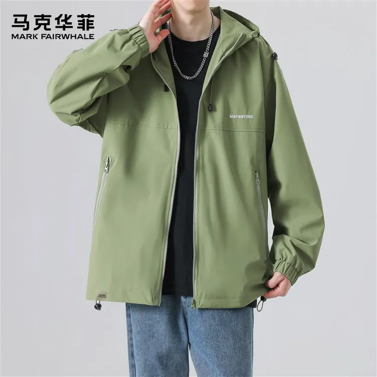 马克华菲户外防风防雨耐磨运动软壳冲锋外套上衣男