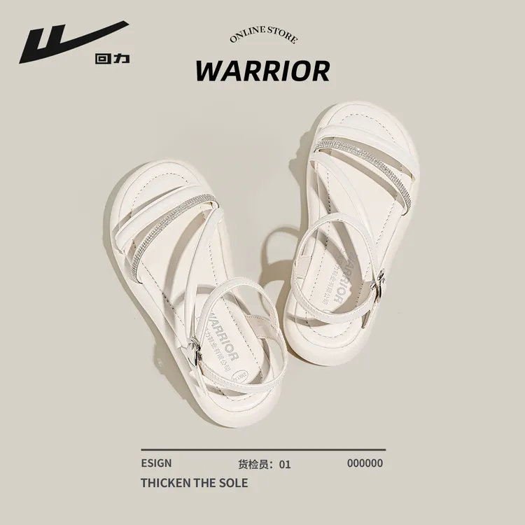 回力凉鞋女款2025新款夏季外穿百搭不累脚配裙子平底法式罗马女