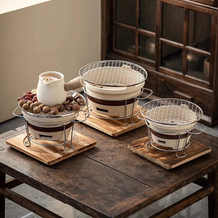 冬天围炉煮茶壶炭火炉子全套装家用户外烧烤取暖奶茶罐罐泡茶器具