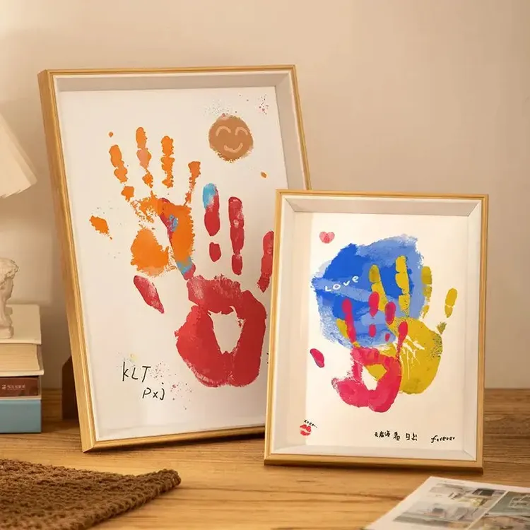 diy情侣手印画相框纪念品情人节礼物手印相框驾车个人用品