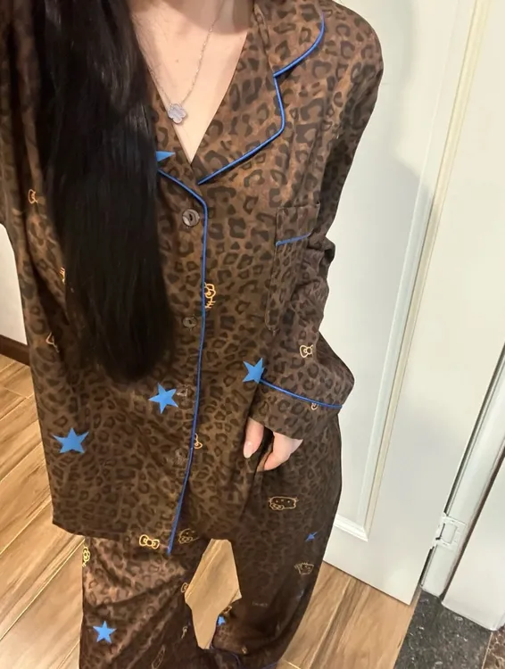 【长袖套装】大码250斤睡衣女长袖长裤套装卡通可外穿家居服春秋季