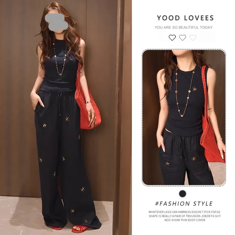 2025超火夏装一整套流行漂亮高级感清冷感气质背心裤子两件套装女