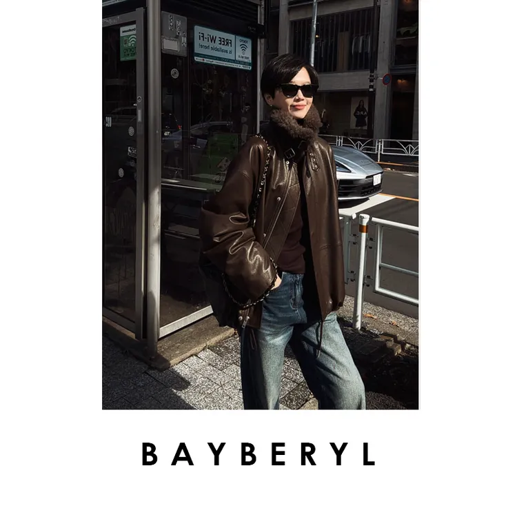 BAYBERYL老贝小鹅包*可拆毛领休闲抽绳25冬皮羽绒服PY5J1403-11/9