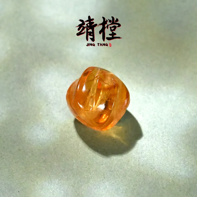 8/10MM黄塔晶扭扭老型单珠文玩手串手链DIY配饰配珠腰珠顶珠散珠