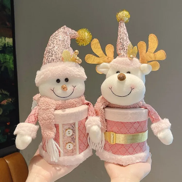 圣诞节儿童糖果罐礼品袋子平安夜苹果包装盒手提袋创意圣诞礼物袋