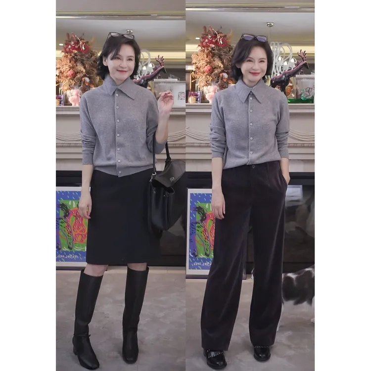 我是摩羯 学者衫 90s新澳100美利奴羊毛德国stoll机秋冬针织上衣