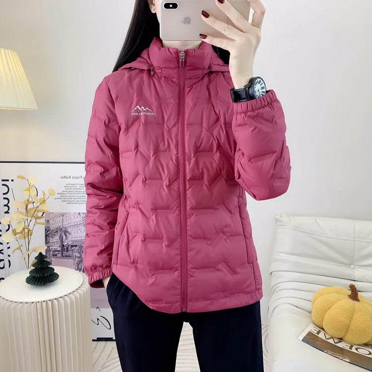 5530秋冬季轻便宽松保暖连帽灰鸭绒户外休闲时尚登山外套