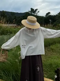 米多多 椿涧#88611#简约百搭圆领上衣