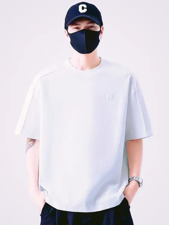 505001  韩版青少年舒适时尚洋气百搭字母夏季潮流原创宽松短袖