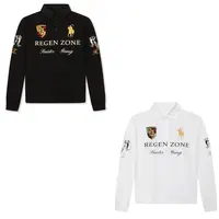 REGEN ZONE 25Fw「SIAU」鎏金复古赛车收腰烫金刺绣Polo长袖