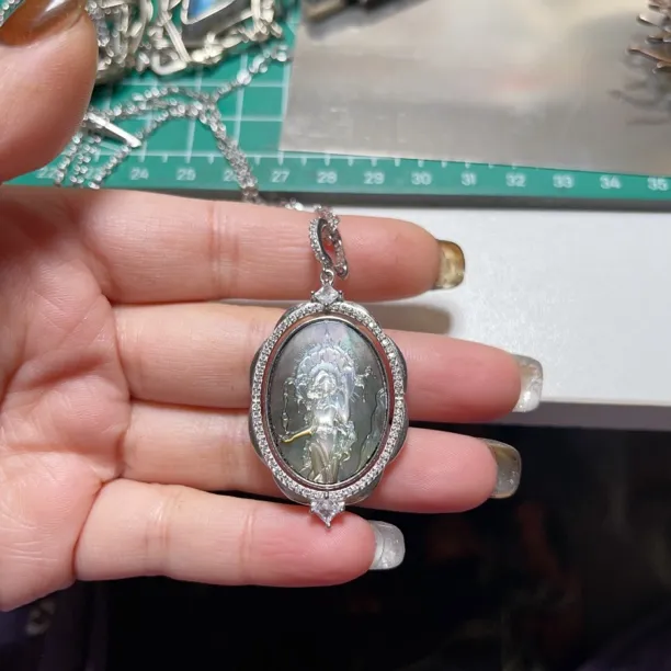 手工镶嵌小众海神双面款颈饰（可碰水）