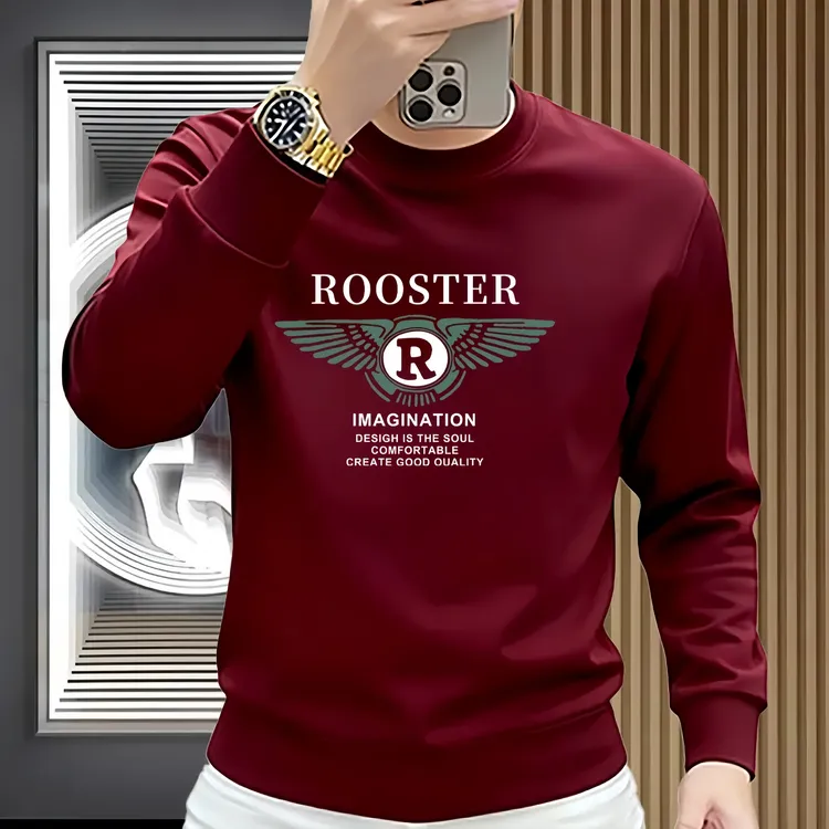 新款爆款男式加绒加厚秋冬季潮牌长袖男士卫衣圆领时尚百搭男上衣