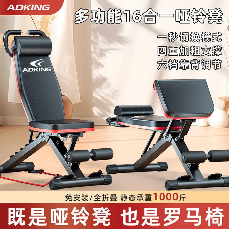 哑铃凳罗马椅卧推男士仰卧起坐辅助器家用健身椅运动器材专业椅子