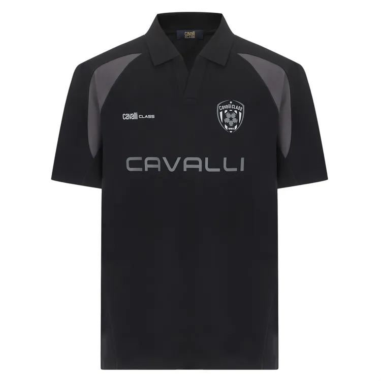 Cavalli Class26夏季新款潮流透气翻领T恤短袖100棉RWC629