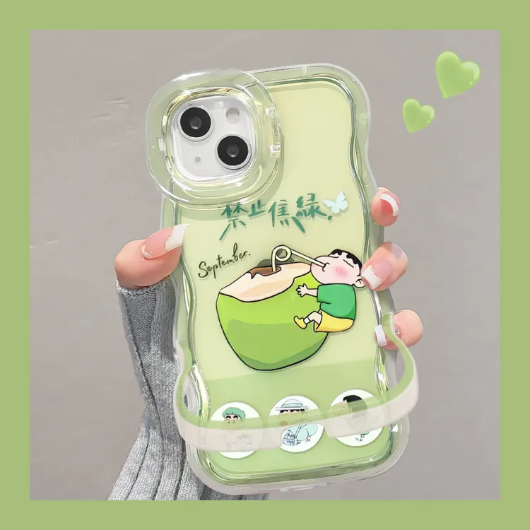椰子小新适用苹果15华为oppo/vivo小米iPhone16板凳双支架手机壳