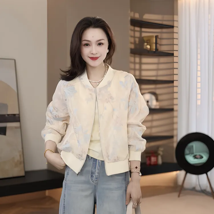 DHR COLLECTTIONS豆豆 春夏季新款蕾丝刺绣花短外套上衣女-D2050