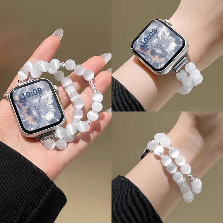 适用小米手环9pro表带白月光10pro猫眼8链式红米watch5/4手表腕带