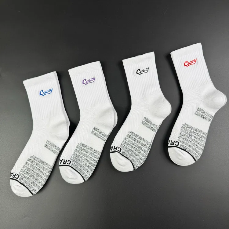 CRAZY美式篮球袜加厚防滑毛巾底专业运动袜羽毛球袜男生潮流袜子