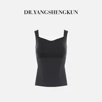 杨圣坤2025新品舒适简约百搭带胸垫宽肩曲线分割九分背心S8259217