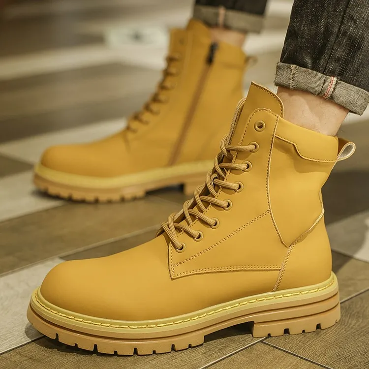 【香港DcSU&Shoes官方正品】男款马丁靴男2025新款英伦风真皮大黄靴