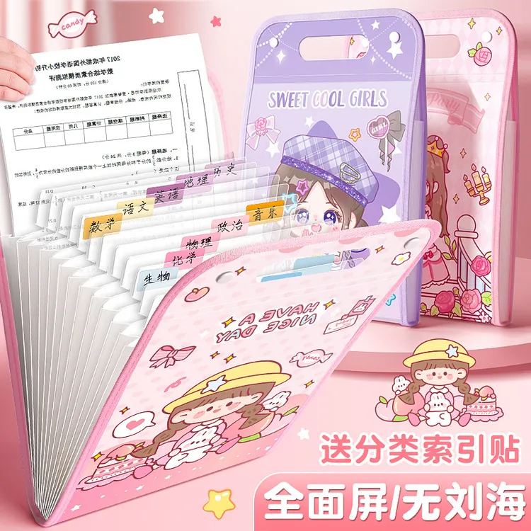 【西藏新疆包邮】拍一发二手提式A4文件夹学生试卷资料收纳整理神器