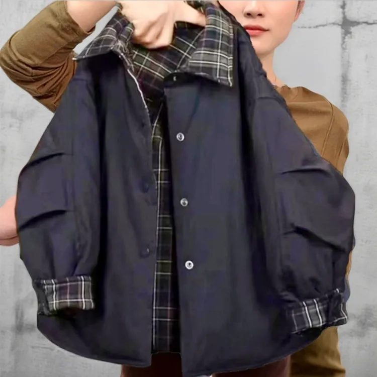 男童冬季双面穿棉衣新款中大童洋气冬装宽松棉服外套XT68369