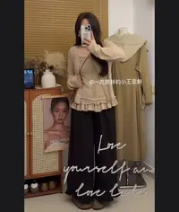 【小王家】外披上衣少女风点点背心小众休闲法式长袖两件套上衣