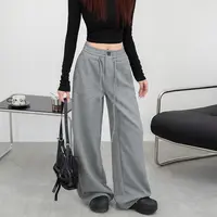 萝卜大叔韩系垂感休闲运动裤女2025秋季百搭拖地裤阔腿直筒裤