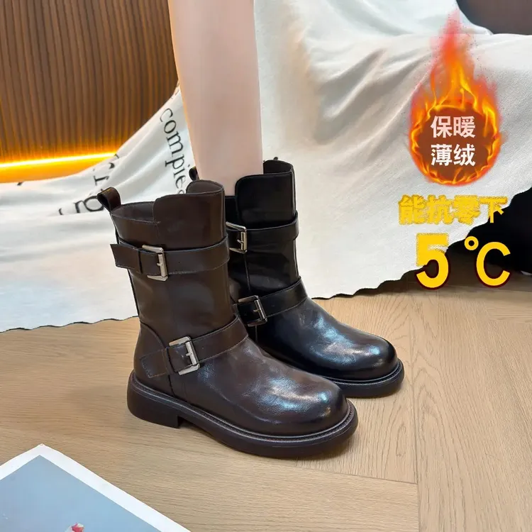 IG/IGB增高4.5CM2025秋季新款爆款休闲风百搭软底气质短靴60067