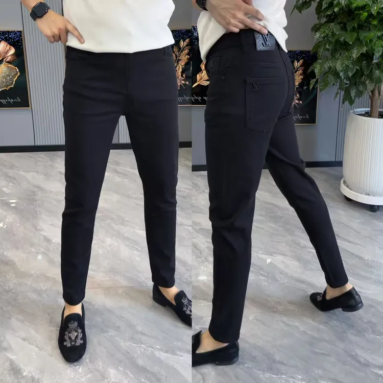 男款长裤冬季款弹力舒适百搭牛仔裤男时尚修身显瘦简约九分裤男款