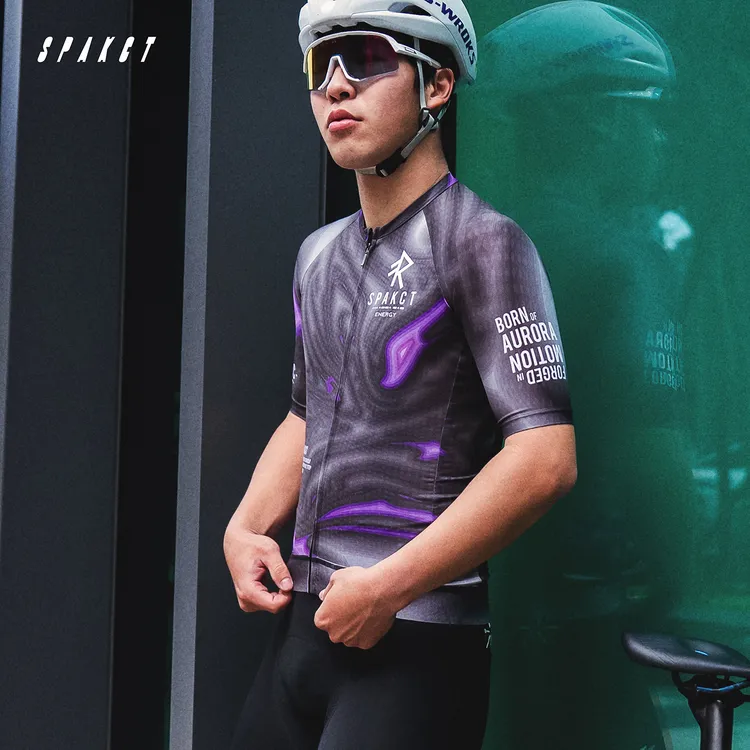 闪灵|思帕客2026男士夏季短袖骑行服进口面料防晒牛奶丝透气排汗