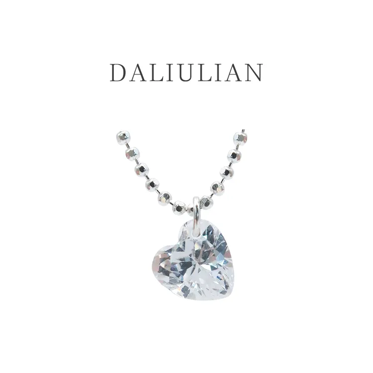 DALIULIAN 链子925银合成锆石 心绽星河