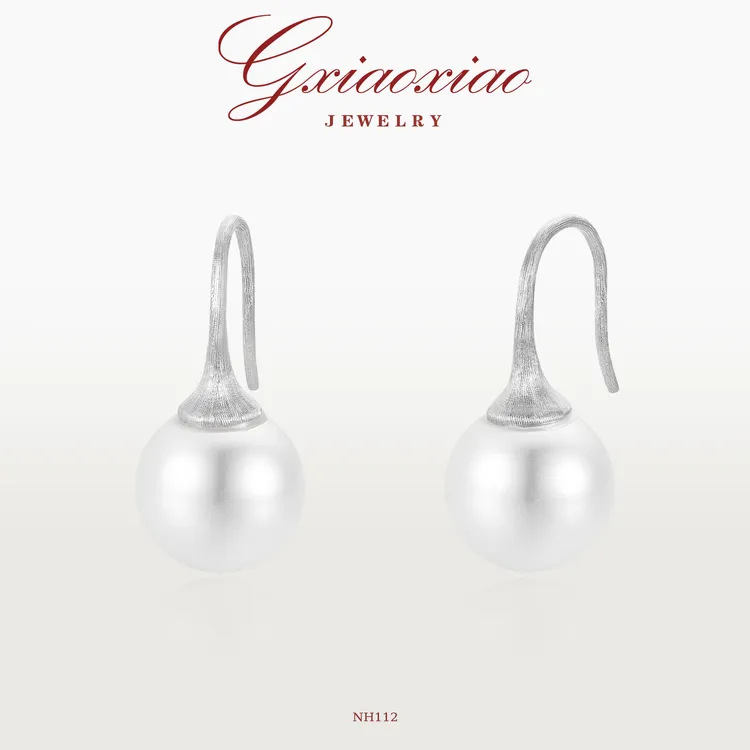 G XIAOXIAO 镀K金【雾光银蔓】气质少女百搭耳钩耳环 NH112