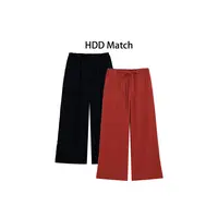 HDD- "简约态度" 棉 秋季纯色简约宽松直筒休闲裤  Y8740