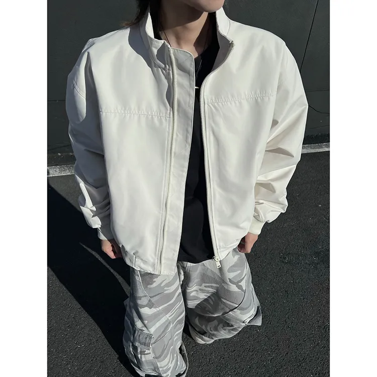 春秋美式教练夹克工装三防立领外套宽松飞行员潮流休闲男冲锋衣