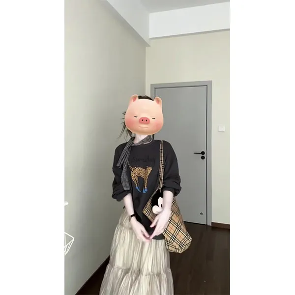 韩系chic豹纹印花长袖卫衣女2025秋季新款小众宽松上衣裙子套装