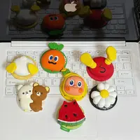 磁吸支架*胡萝卜雏菊西瓜立体硅胶卡通磁吸支架简约ins可伸缩折叠